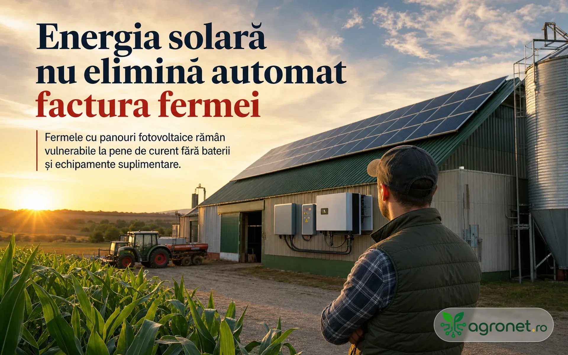 Fermele cu panouri fotovoltaice rămân vulnerabile la pene de curent fără baterii și echipamente suplimentare