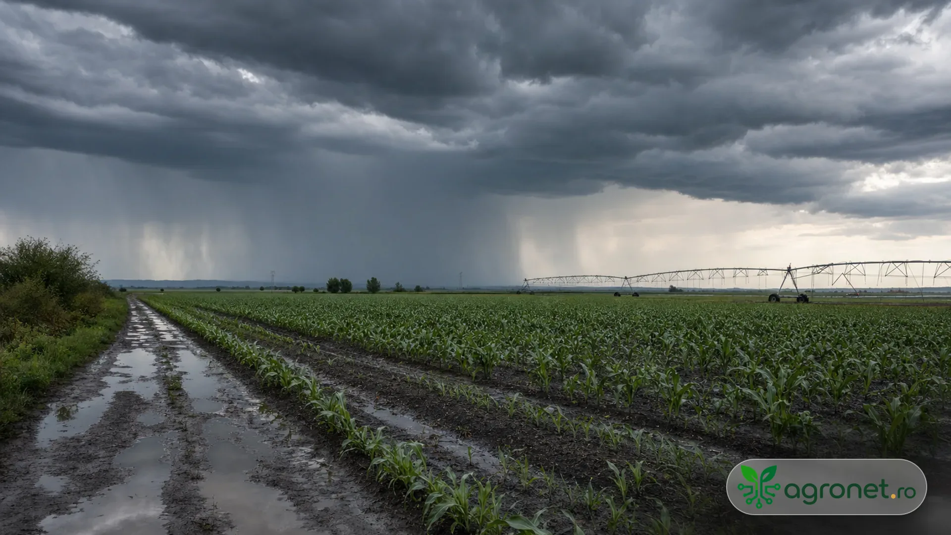 Hartă meteo agricolă a României cu ploi în Dobrogea și București-Ilfov și vânt în mai multe regiuni