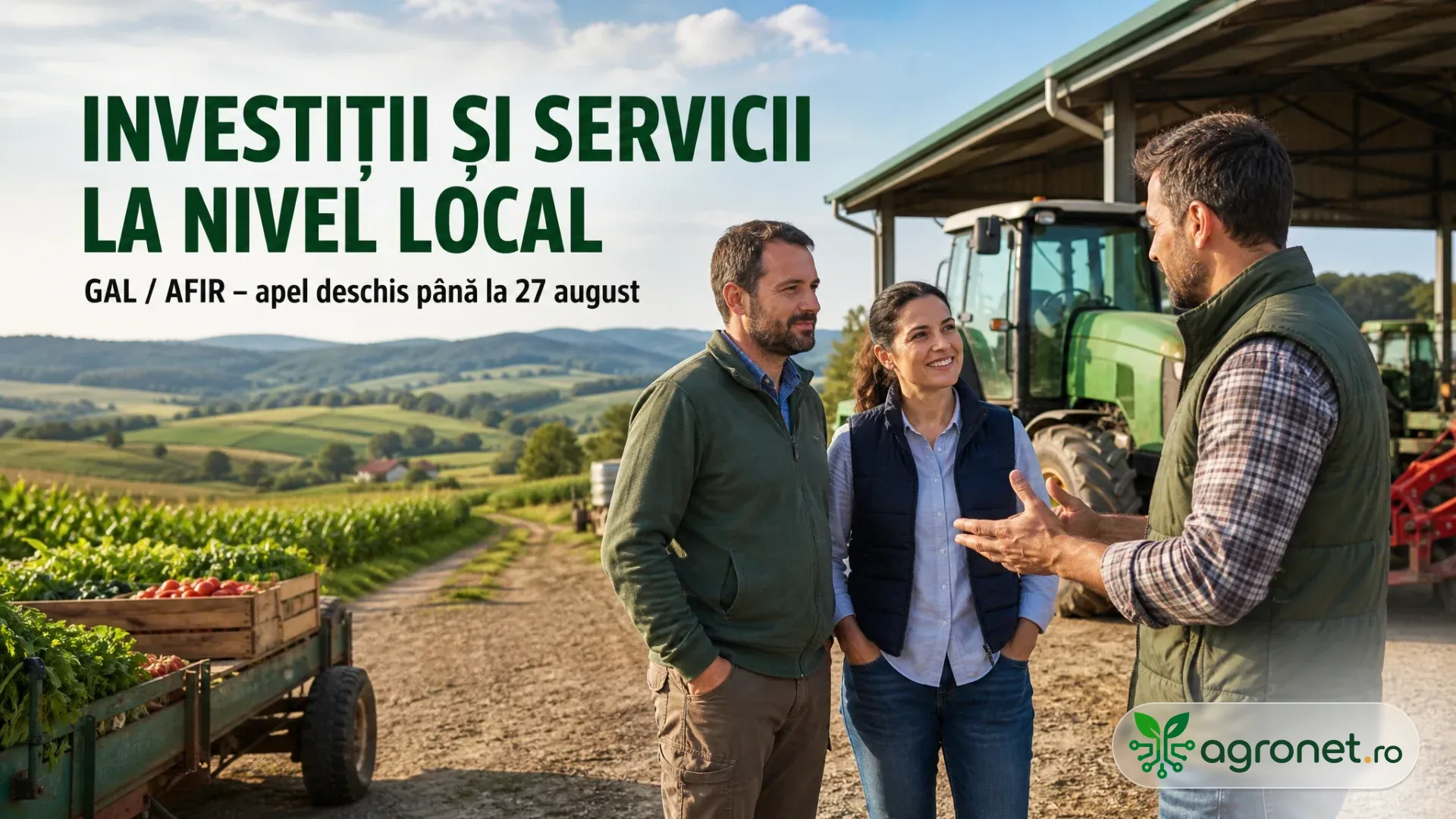 Fermier analizând activitatea unei gospodării agricole dintr-o localitate rurală