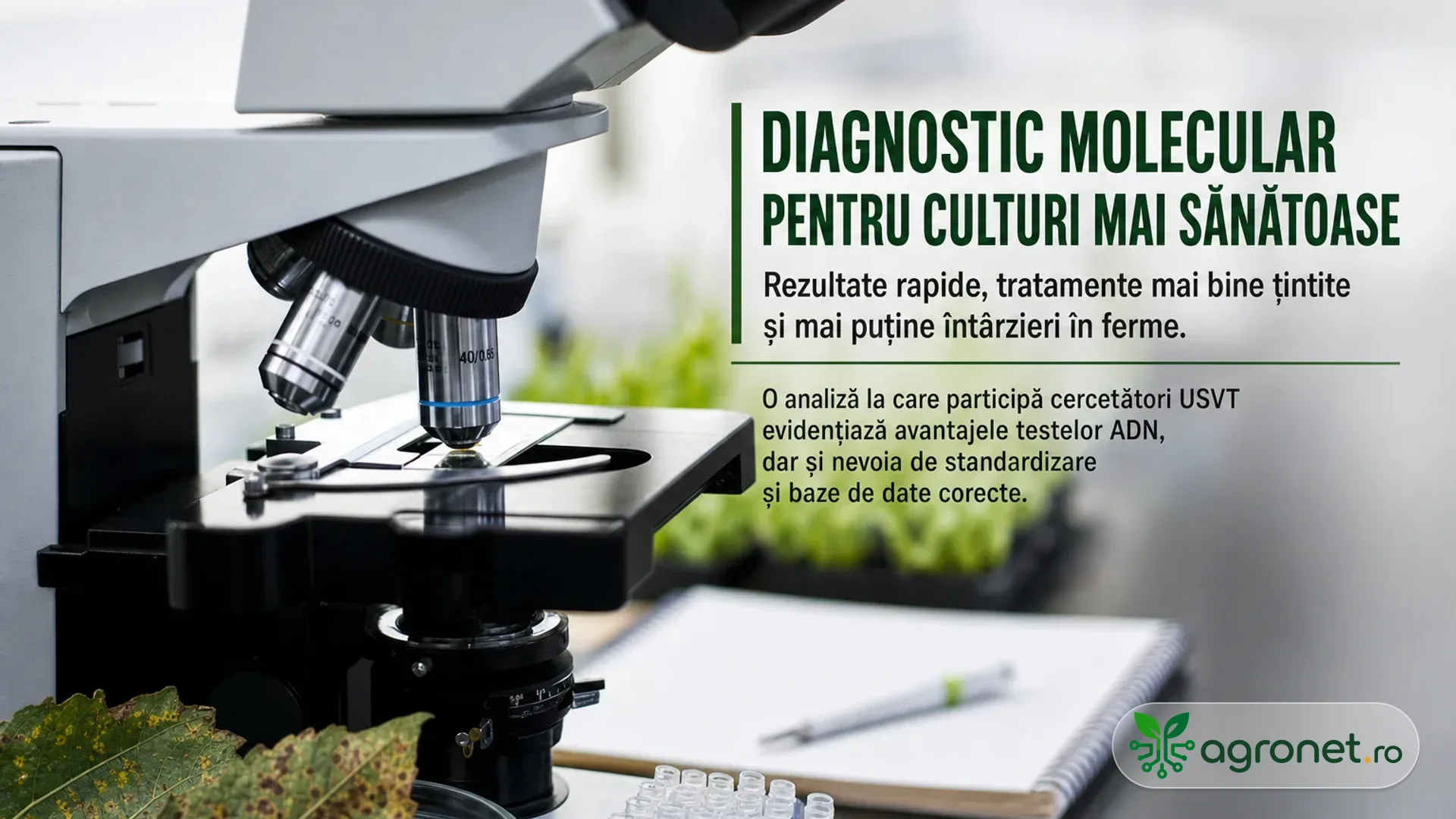 O analiză realizată cu participarea Universității de Științele Vieții din Timișoara arată unde ajută diagnosticul molecular - rezultatele rapide pot limita tratamentele inutile și întârzierile din ferme