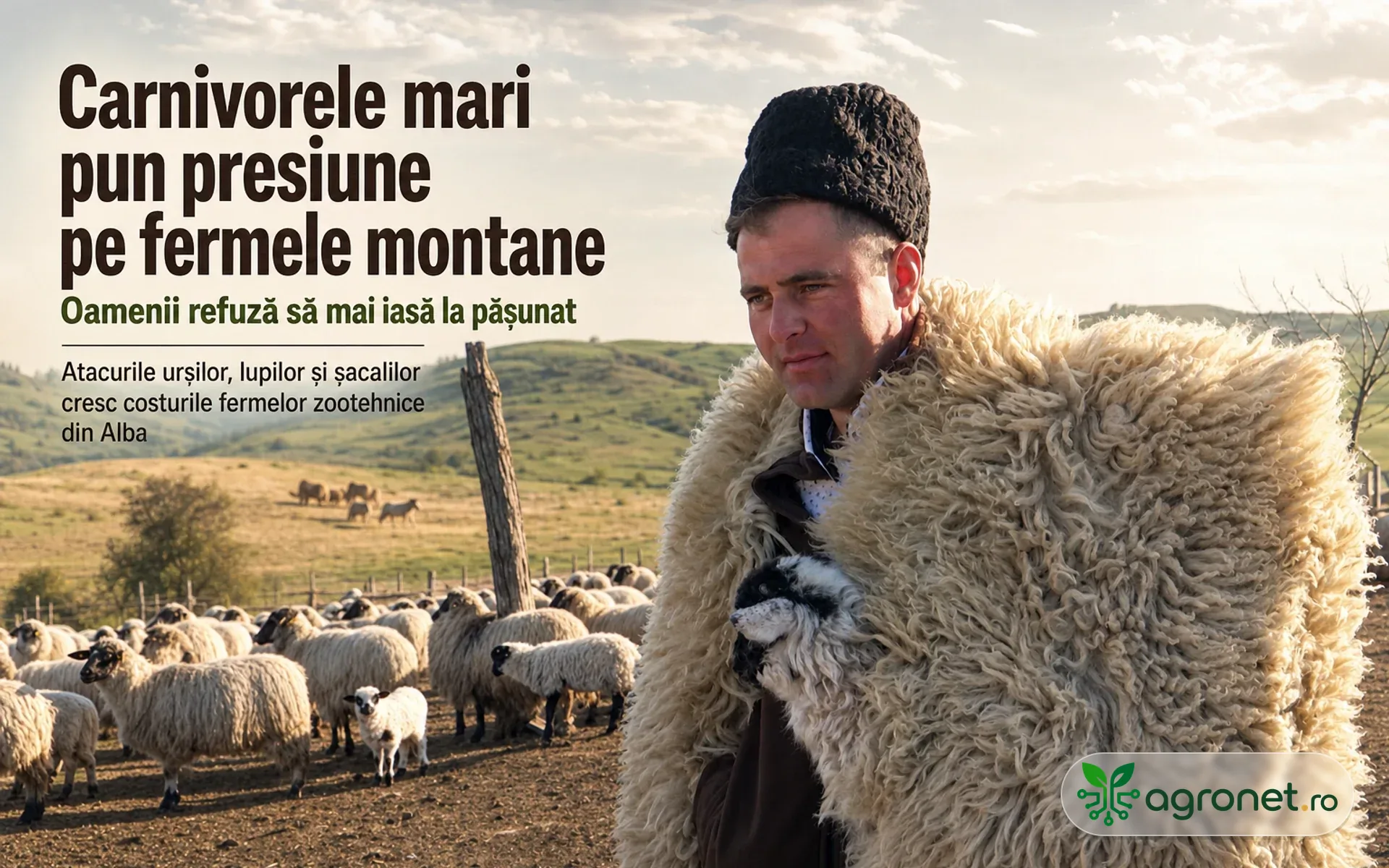 Carnivorele mari pun presiune pe fermele montane – Oamenii refuză să mai iasă la pășunat