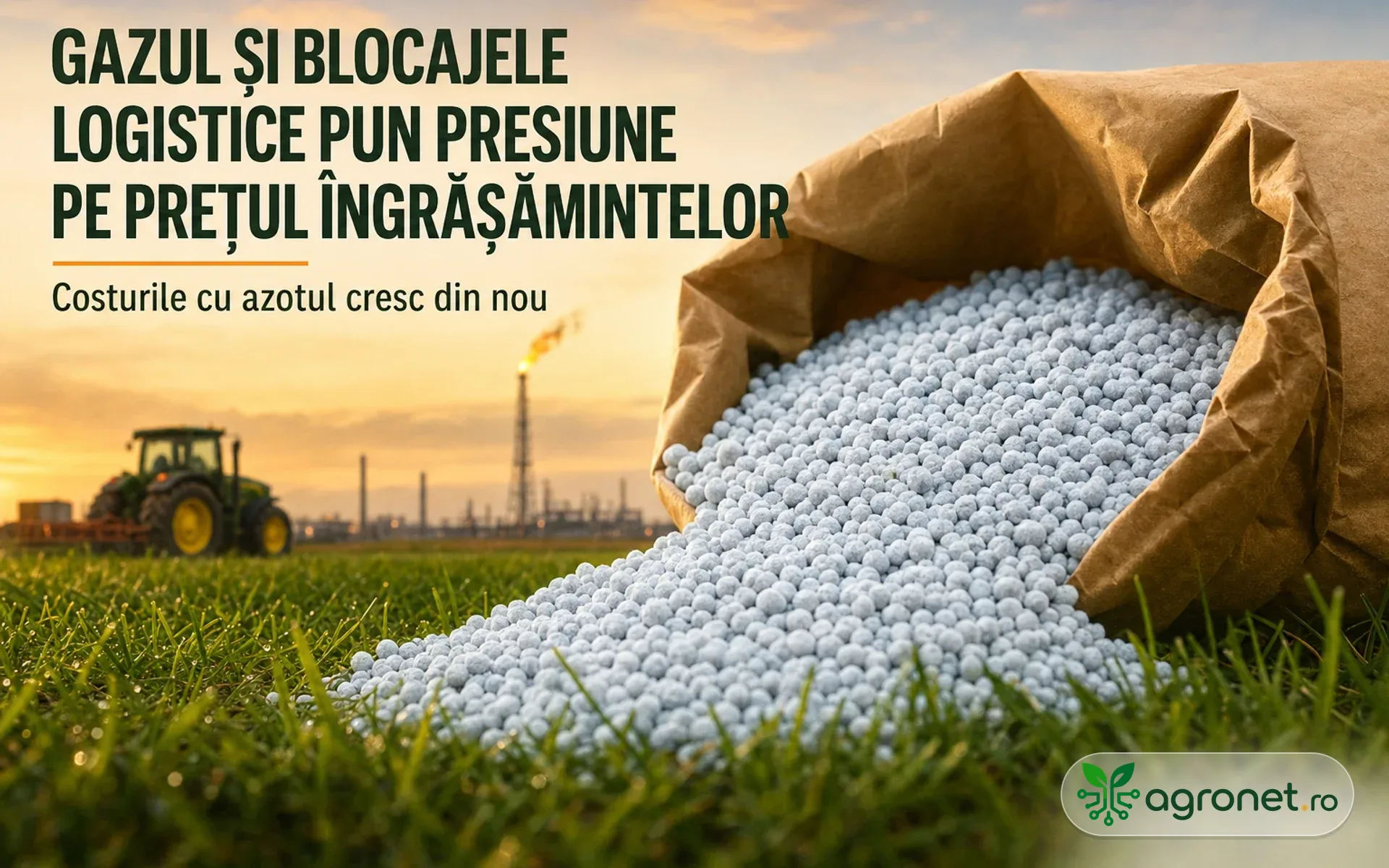 Gazul și blocajele logistice pun presiune pe prețul îngrășămintelor