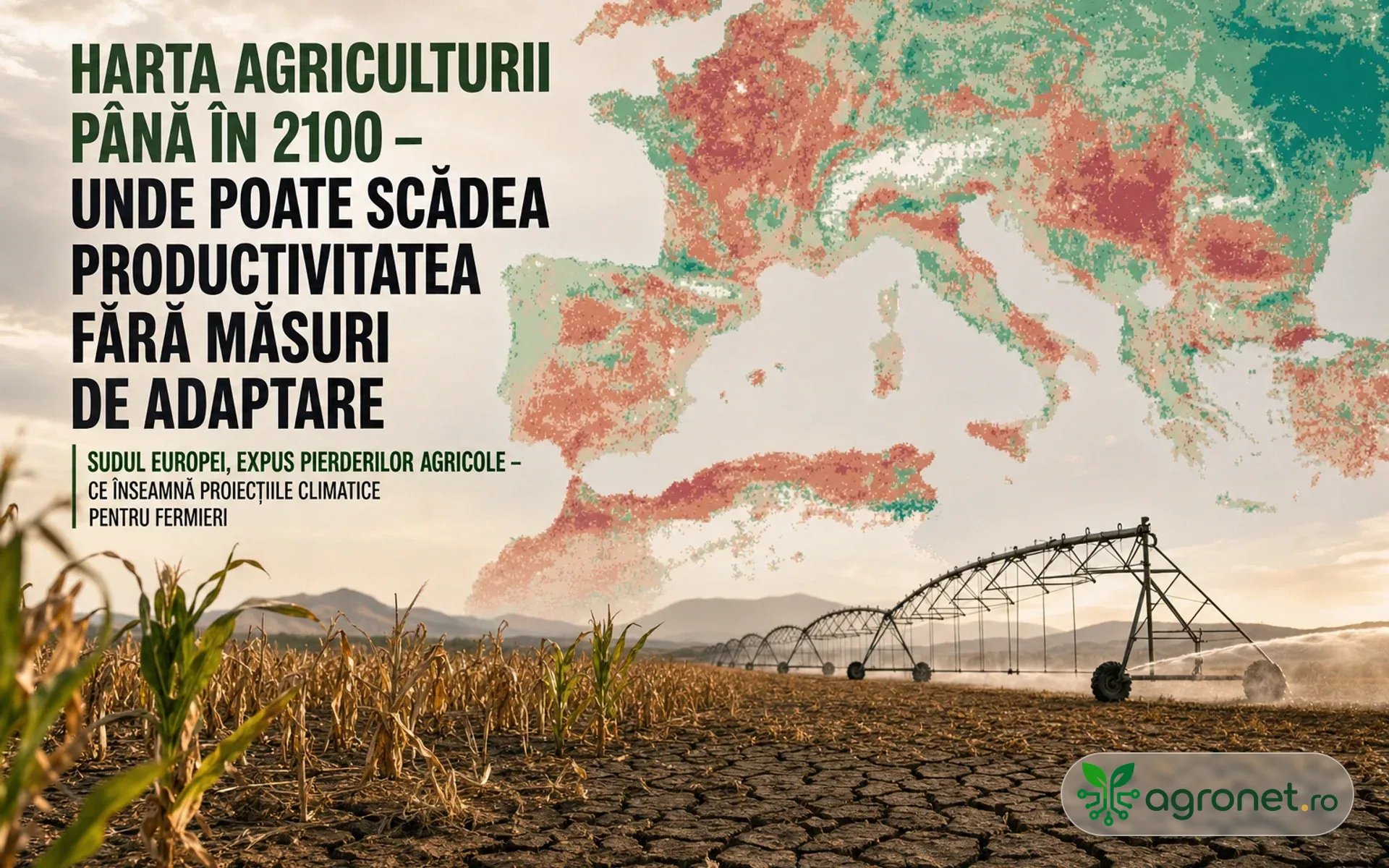 Harta agriculturii până în 2100 – Unde poate scădea productivitatea fără măsuri de adaptare