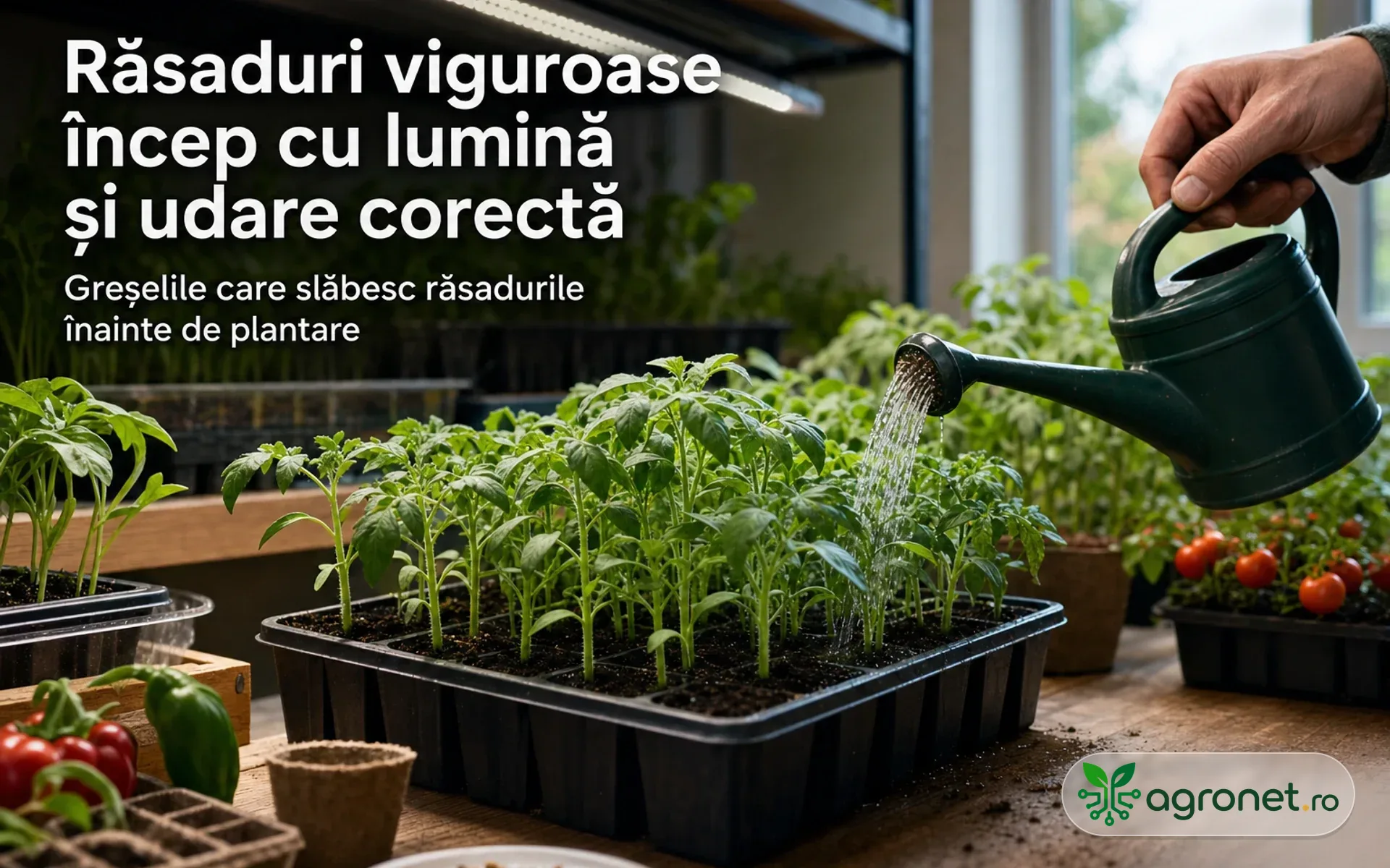 Cum se produc răsaduri viguroase în interior – Lumina și udarea fac diferența
