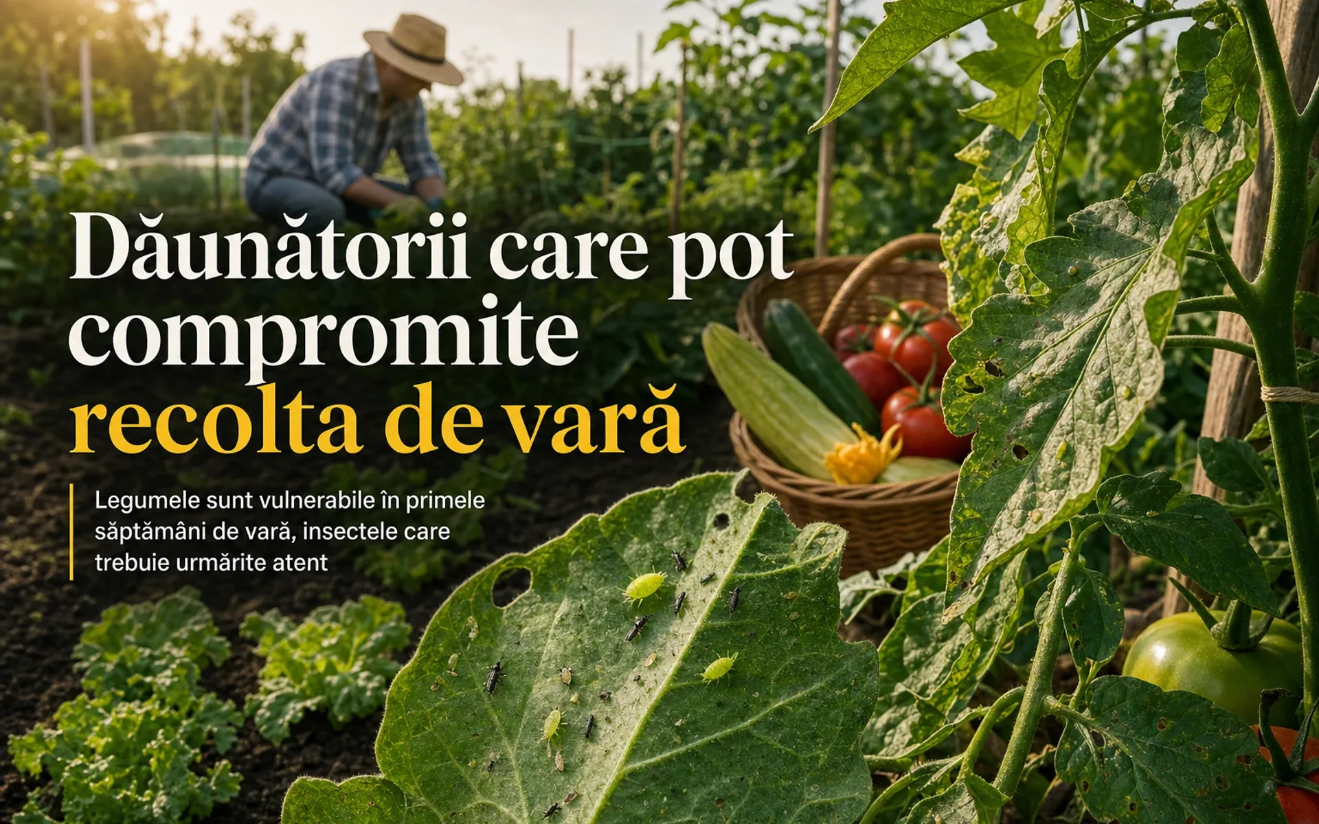 Dăunătorii care pot compromite recolta de vară; Semnele care trădează afidele, tripsii și omizile din culturile de legume