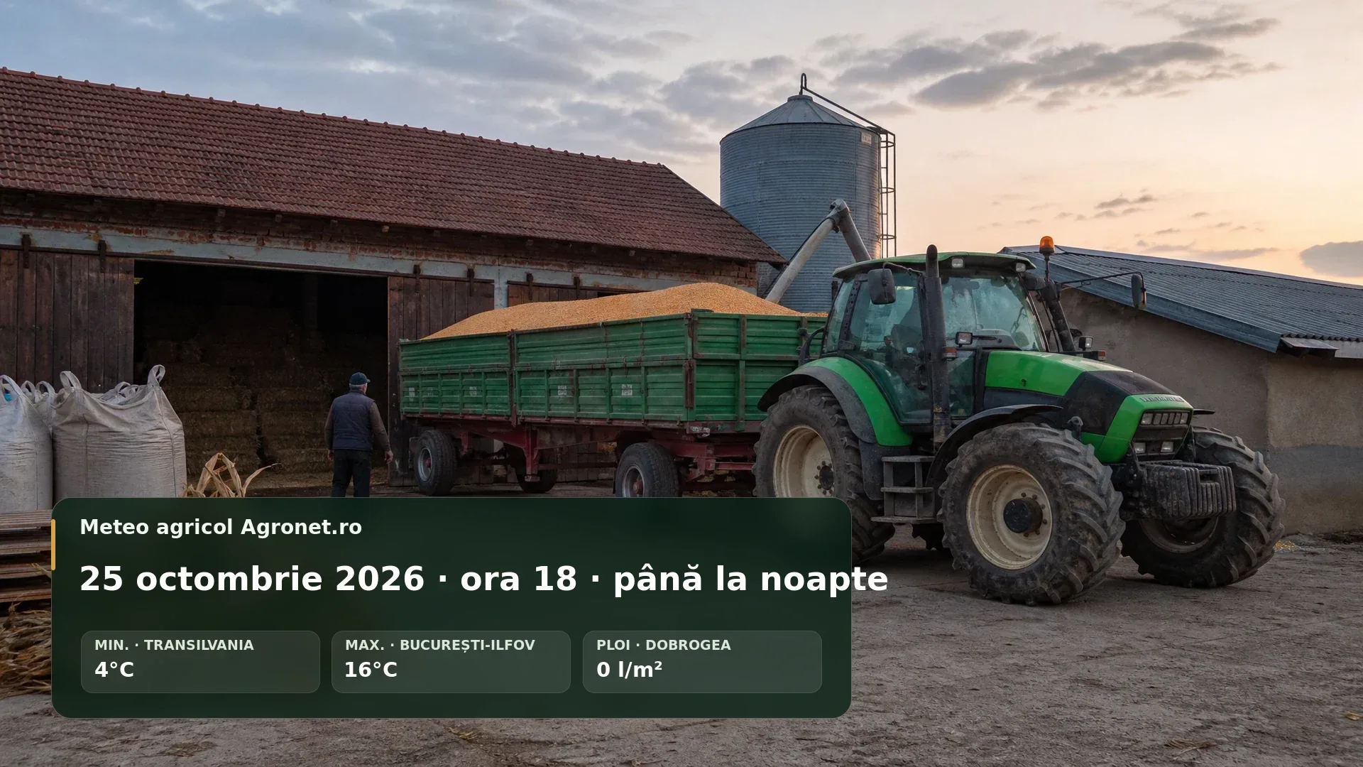 Buletin meteo agricol național pentru România, 25 octombrie 2026, ora 18:00