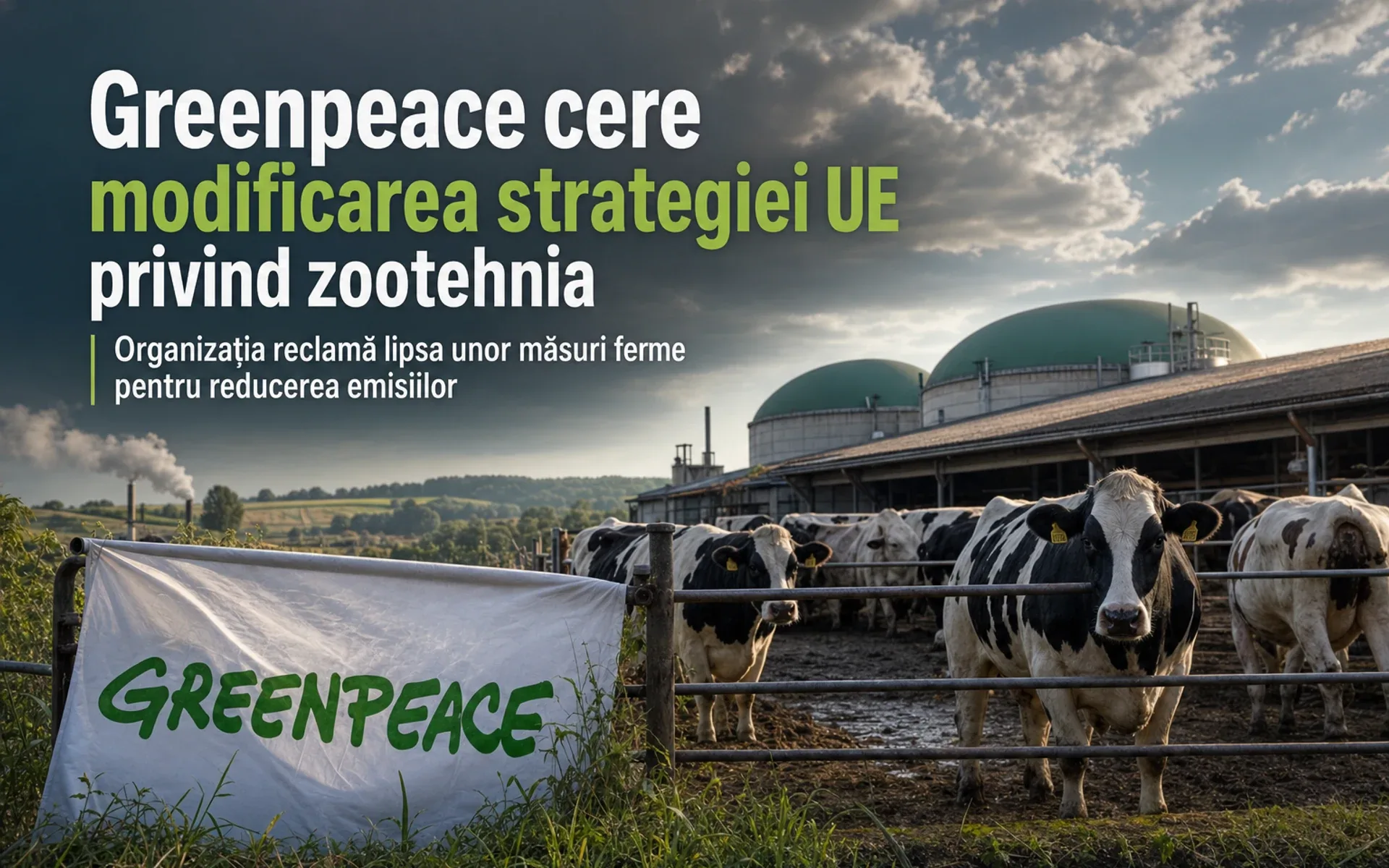Greenpeace cere modificarea strategiei UE privind zootehnia – Organizația reclamă lipsa unor măsuri ferme pentru reducerea emisiilor