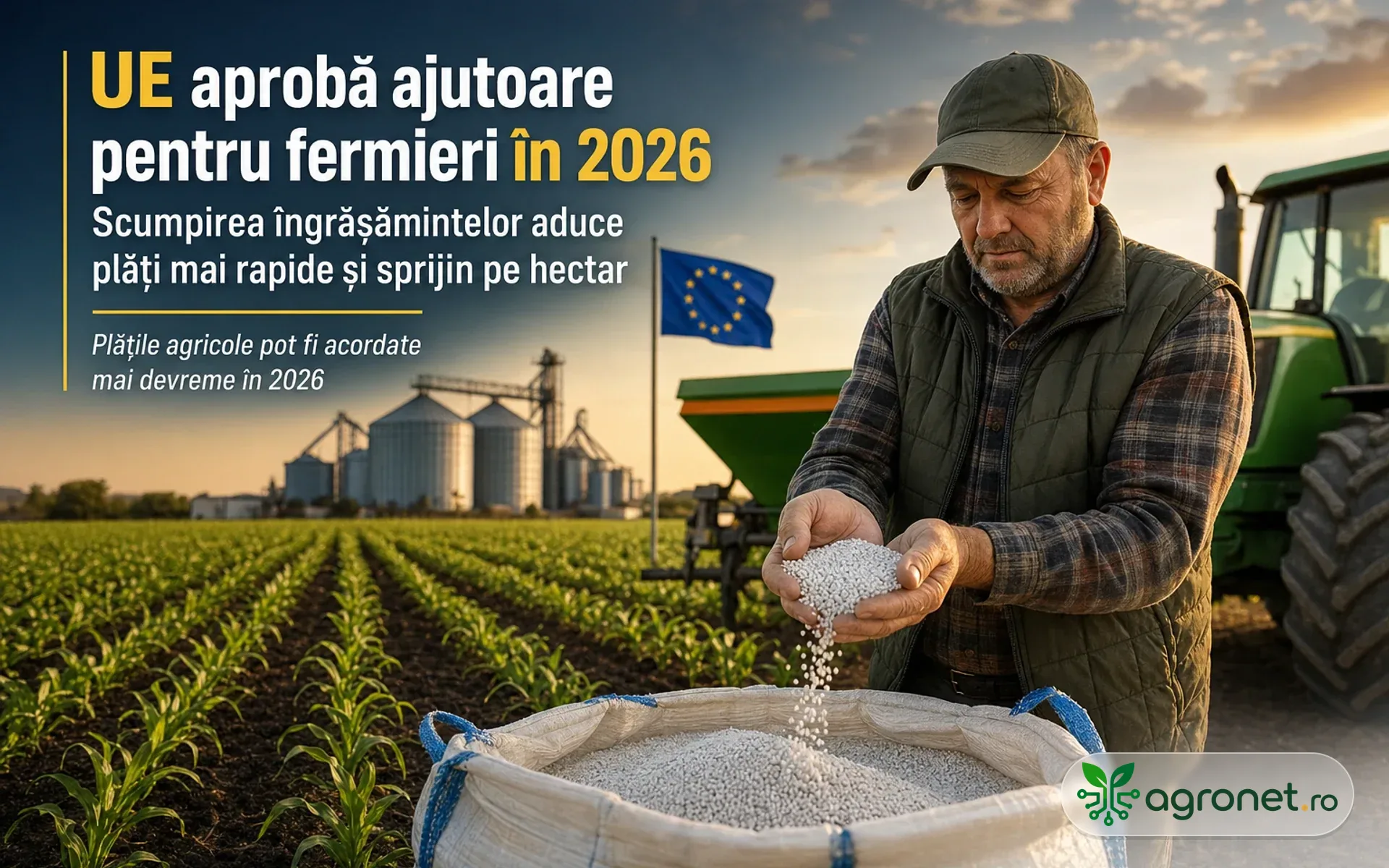 UE aprobă ajutoare pentru fermieri în 2026 - Scumpirea îngrășămintelor aduce plăți mai rapide și sprijin pe hectar