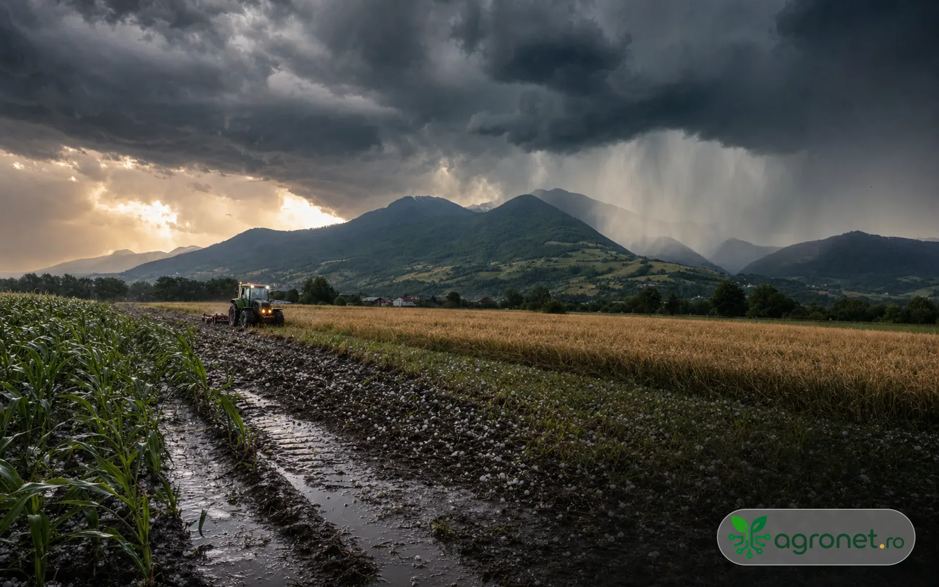 Meteo agricol România, cu furtuni și grindină în zona montană și ferestre de lucru până seara