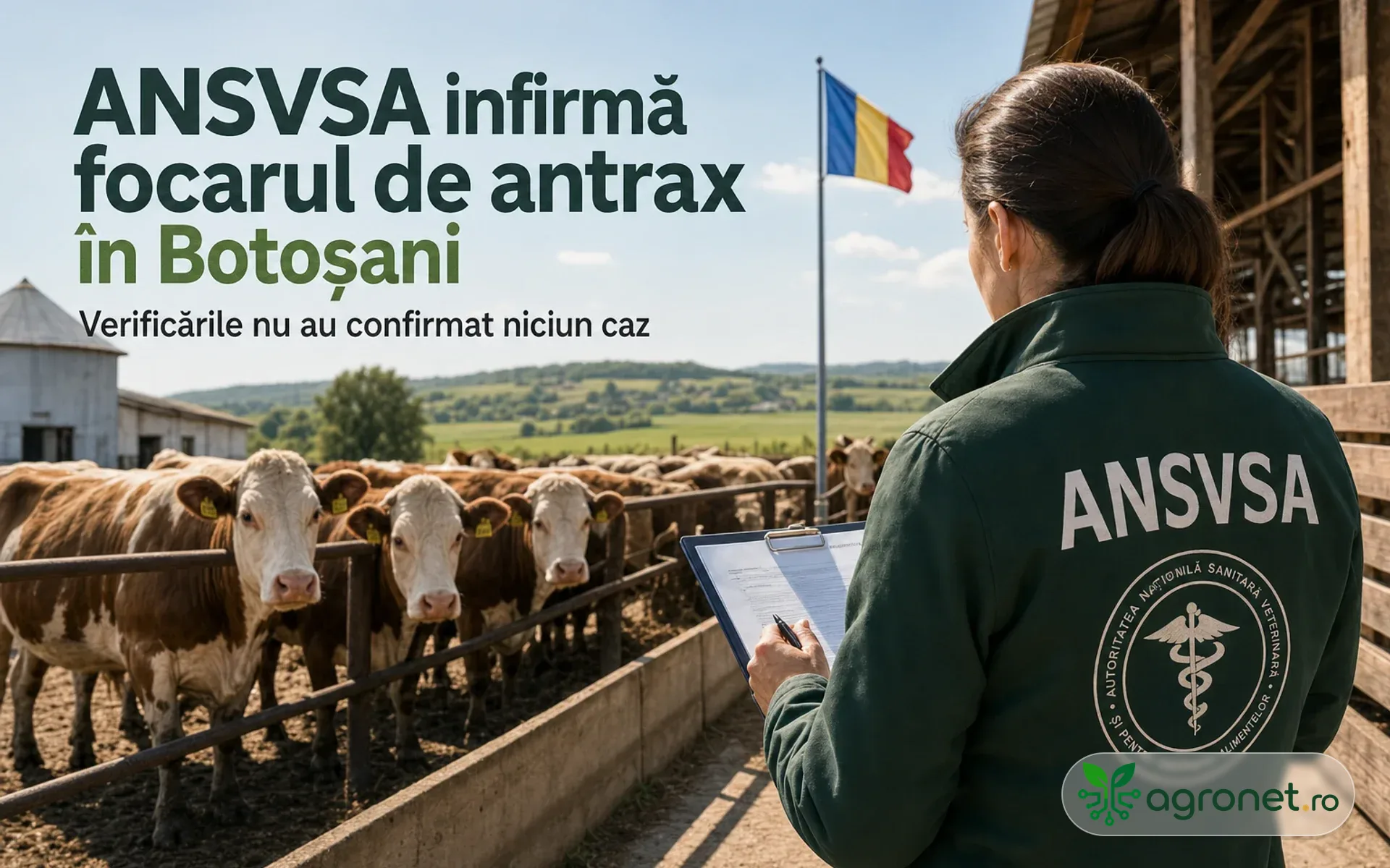 ANSVSA infirmă existența unui focar de antrax în Botoșani - verificările nu au confirmat niciun caz
