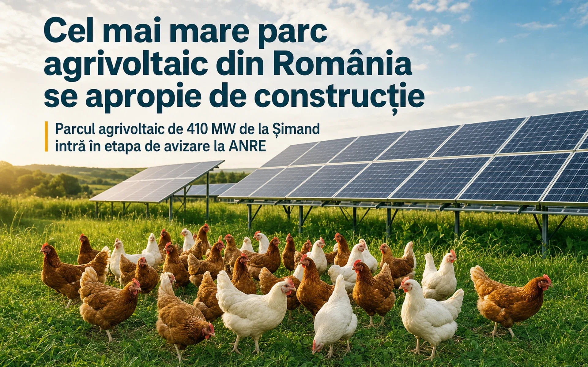 Cel mai mare parc agrivoltaic din România se apropie de construcție - ANRE urmează să decidă asupra proiectului de la Șimand