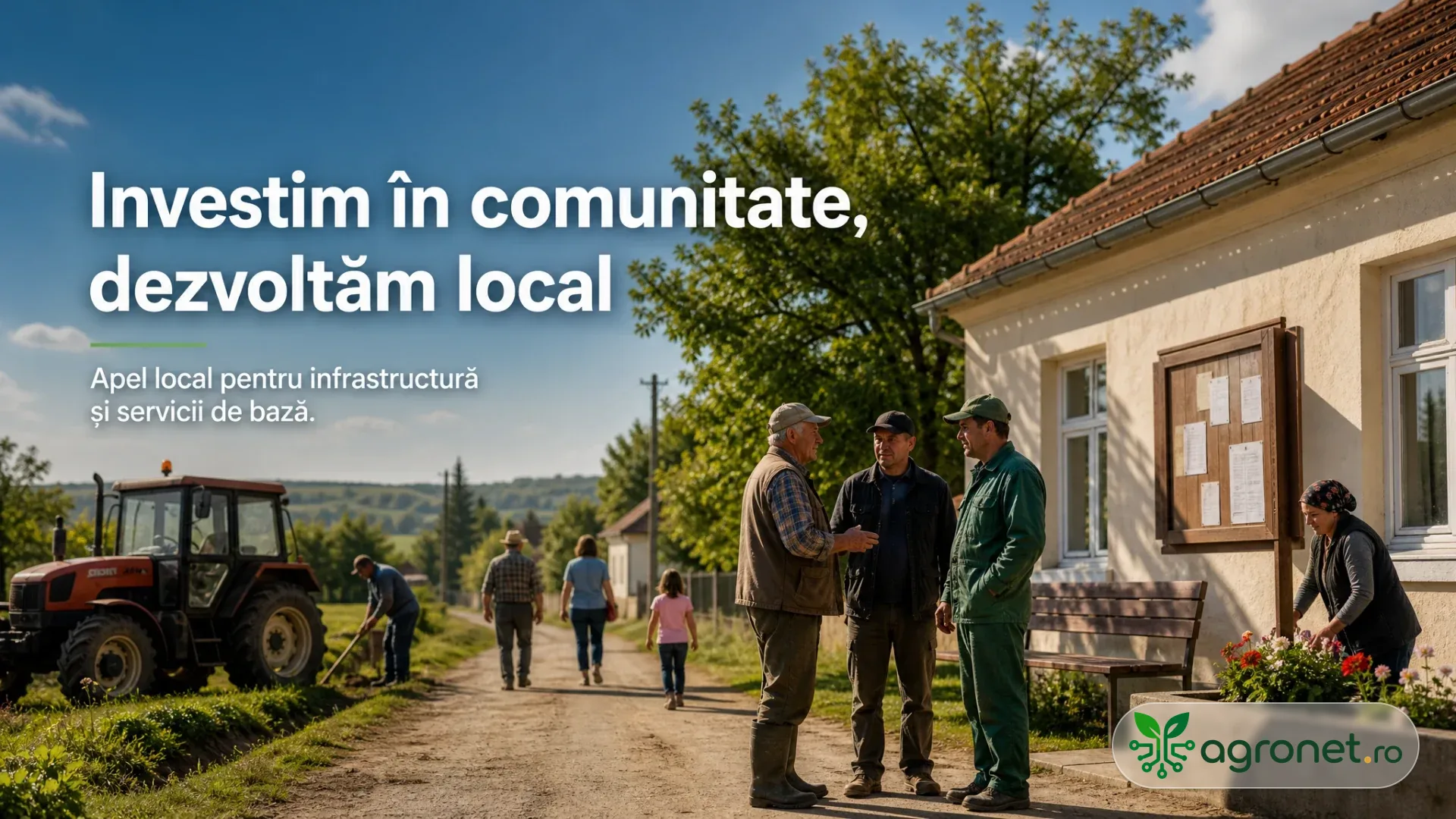 Imagine ilustrativă cu lucrări la infrastructura unei comunități rurale